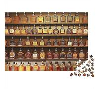 Puzzle da 1000 pezzi a tema whisky, con bottiglie di whisky da esporre su uno scaffale. Gioco educativo per adulti, decorazione per la casa, Dimensioni: 70x50 cm. Regalo perfetto.