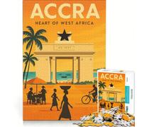 Puzzle da 1000 pezzi Accra West Africa Travel | Giochi per famiglie: sfide educative e regali per amici e parenti 38x52cm