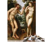 Puzzle da 1000 pezzi "Adamo ed Eva" di Rubens, difficoltà alta, giochi educativi, giocattoli, regali di Natale (75x50 cm)