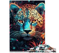 Puzzle da 1000 pezzi adulti leopardo africano giochi divertenti tutta la famiglia sfida l'intelligenza cerebrale adolescente dai 14 anni in su, 26 x 38 cm
