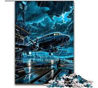 Puzzle da 1000 pezzi "Aerei sotto i fulmini", antistress per ammazzare il tempo in casa, con poster abbinato e foglio di quiz (50x75cm)