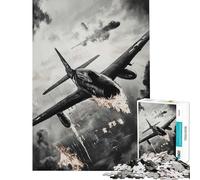 Puzzle da 1000 pezzi "Aereo da guerra in fiamme" - Gioco rompicapo per la mente - Sfida di intelligenza - Giocattolo avvincente - Regalo per compleanni - Sfida difficile (Dimensioni 38x26cm)