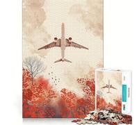 Puzzle da 1000 pezzi "Aereo Naturale" per Adolescenti, Gioco di Esercizio Mentale, Gioco di Gruppo, Taglio di Precisione, Regalo per le Festività 38x52cm