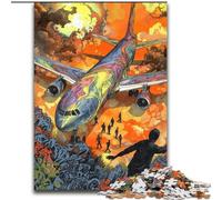 Puzzle da 1000 pezzi "Aereo perduto", puzzle da 1000 pezzi, regalo stimolante fai da te, rompicapo, gioco interattivo per famiglie (dimensioni 26x38cm)