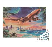 Puzzle da 1000 pezzi "Aereo sopra una città tropicale" per adulti, giochi educativi, decorazione per la casa, sfida di alta difficoltà, compleanno per uomini e donne, 38x26 cm