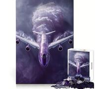 Puzzle da 1000 pezzi "Aereo viola nel cielo" per adolescenti, gioco di logica, leggero e rilassante, taglio perfetto, regalo speciale (38x52cm)