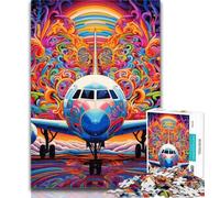 Puzzle da 1000 pezzi, aeroplano colorato, puzzle da 1000 pezzi per adolescenti, regali per amici e familiari per età 14 anni 75x50cm
