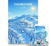 Puzzle da 1000 pezzi Affiche Chamrousse | 75x50cm Decorazioni artistiche per la casa sfide educative regali per amici e familiari