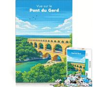 Puzzle da 1000 pezzi Affiche Pont Du Gard | Decorazione perfetta per tutta la famiglia regali di compleanno e idee regalo uniche. 38x26cm