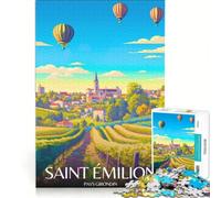 Puzzle da 1000 pezzi Affiche Saint-Émilion | Analisi e logica aiutano il cervello ad allenarsi Regali di compleanno e unici. 38x26cm
