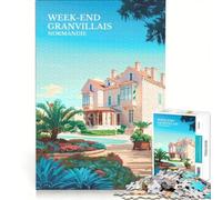Puzzle da 1000 pezzi Affiche Weekend Granvillais, Impossible Game, Precision Cutting, with Fully Interlocking Randomly Shaped Pieces 50x75cm