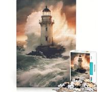Puzzle da 1000 pezzi "Against The Storm", gioco pratico, attività divertenti da fare in casa, adatto come decorazione da scrivania 50x75cm