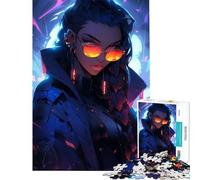 Puzzle da 1000 pezzi "Agente Cyberpunk Girl" Gioco educativo Sfida per l'intelligenza Giocattolo avvincente Regalo di Babbo Natale segreto Regalo di compleanno (Dimensioni 50x75cm)
