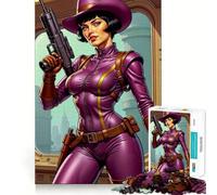 Puzzle da 1000 pezzi "Agente spaziale vestito di viola" per adolescenti, gioco di logica e abilità, morbido, rilassante, taglio preciso, regalo prezioso (50x75cm)