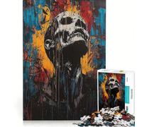 Puzzle da 1000 pezzi "Agonia e Risveglio", opera d'arte espressionista contemporanea, gioco interattivo, allena la mente e le mani, con pezzi a incastro di forma casuale 38x52cm