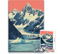 Puzzle da 1000 pezzi,Alaska,Ghiacciaio,Natura,Arte,Giocattolo,Gioco Intellettuale,Attività per la Famiglia,Regalo per Compleanni,Dimensioni 38x52cm