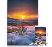 Puzzle da 1000 pezzi "Alba Crocus" per adolescenti, gioco educativo per la concentrazione mentale, idea regalo speciale commovente, dimensioni 50x75cm