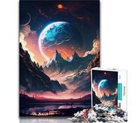 Puzzle da 1000 pezzi "Alba del pianeta" Paesaggio Puzzle per adulti 1000 pezzi, giocattoli educativi per l'apprendimento Giochi per famiglie Migliora l'amore tra coppie (50x75cm)