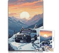 Puzzle da 1000 pezzi "Alba sulle montagne innevate" per adolescenti, gioco educativo per la concentrazione mentale, idea regalo speciale commovente, dimensioni 50x75cm