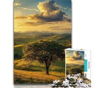 Puzzle da 1000 pezzi "Alberi sulla prateria", regali per adulti, giochi educativi, decorazioni per la casa, ideali come regalo per tutta la famiglia, 38x26cm