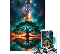 Puzzle da 1000 pezzi Albero Cosmico della Vita - Difficile e stimolante - Attività per famiglie - Giochi rilassanti per ragazzi dai 14 anni in su (38x52cm)