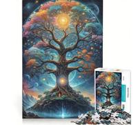 Puzzle da 1000 pezzi "Albero Cosmico della Vita", gioco rompicapo, allena la mente e la manualità, ideale come decorazione da scrivania 50x75cm