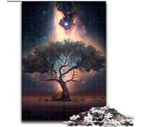 Puzzle da 1000 pezzi Albero Cosmico della Vita in legno, perfetto per decorare la casa o l'ufficio, ideale come regalo di Natale 50x75cm, decorazione artistica fai da te, perfetto regalo di compleanno