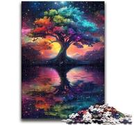 Puzzle da 1000 pezzi Albero della vita Adatto per età dai 14 anni in su Gioco intellettuale Gioco educativo per compleanno e Natale 26x38cm