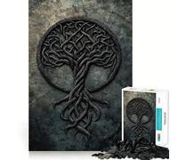 Puzzle da 1000 pezzi Albero della Vita Celtico,taglio preciso,arte,logica,gioco di pensiero,gioco tranquillo,attività per compleanno (38x26cm)