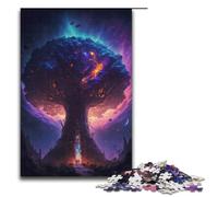 Puzzle da 1000 pezzi "Albero della vita del mondo cosmico" per adulti gioco di carta impegnativo 1000 pezzi (38x26 cm)