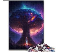 Puzzle da 1000 pezzi "Albero della vita" del mondo cosmico,realizzato in legno per decorare la casa o l'ufficio,ideale come regalo di Natale 50x75cm,decorazione artistica fai da regalo di compleanno