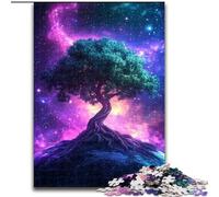 Puzzle da 1000 pezzi Albero della vita della galassia Puzzle in legno per adulti dimensioni 50x75cm Ideale per gli innamorati, Capodanno, San Valentino