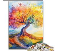Puzzle da 1000 pezzi Albero della vita Puzzle in legno 50X75cm Perfetto per adolescenti, per rafforzare i legami familiari, rompicapo e regalo fai da te per la casa