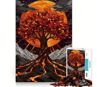 Puzzle da 1000 pezzi "Albero della Vita sotto la Luna Piena" - Taglio Premium - Gioco di abilità e stimolazione mentale - Divertimento e pace - Regalo di compleanno (50x75cm)