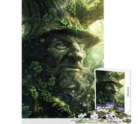 Puzzle da 1000 pezzi "Albero dello Spirito" con trifoglio giocattolo educativo regalo di compleanno gioco pratico con poster abbinato e foglio di quiz (dimensioni 38x26cm)