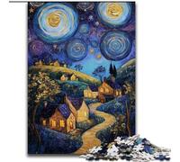 Puzzle da 1000 pezzi "Albero sotto il cielo notturno" per adulti, un regalo perfetto per il divertimento in famiglia (dimensioni 26x38cm)