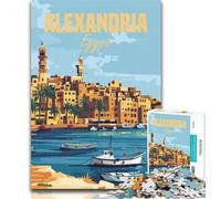 Puzzle da 1000 pezzi Alessandria d'Egitto Puzzle da 1000 pezzi per adulti e adolescenti, per gioco educativo Sfida Giocattolo Collezione di artisti, Belle arti 75x50cm