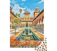 Puzzle Da 1000 Pezzi Alhambra Palace Courtyard Puzzle Per Adulti Giochi Rilassanti Vacanza A Casa Passatempo Regali Unici Per Compleanno E Natale 70x50cm/1000pcs