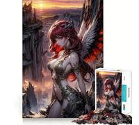 Puzzle da 1000 pezzi "Ali d'angelo e regina della terra" per adolescenti,gioco di memoria e concentrazione,taglio di qualità professionale,attività rilassante di gruppo al chiuso (50x75cm)