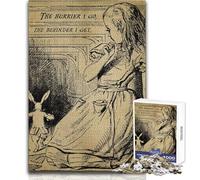 Puzzle da 1000 pezzi Alice e il coniglio bianco, giocattolo, gioco intellettuale, educativo, regali di Babbo Natale segreto, dimensioni 50x75cm