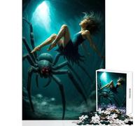 Puzzle da 1000 pezzi Alice ragno e teschi nella grotta Decorazione per la casa Giocattoli Regali di Babbo Natale segreto Giochi educativi Interazione genitore-figlio Dimensioni 38x26cm