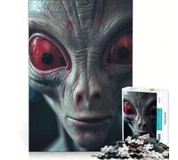 Puzzle da 1000 pezzi "Alien from Mars" in stile cinematografico, gioco interattivo per allenare mente e mani, con pezzi a incastro di forma casuale 38x26cm