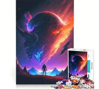 Puzzle da 1000 pezzi alla scoperta di nuovi mondi giocattolo fai-da-te sfida impegnativa con pezzi di forma casuale completamente ad incastro 50x75cm