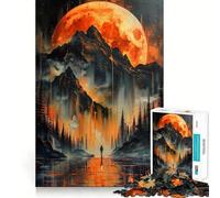 Puzzle da 1000 pezzi "Alone in Golden Landscape",un gioco di logica e allenamento mentale con incastri precisi e senza spazi vuoti,una sfida interattiva per la mente a casa (38x52cm)