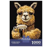 Puzzle Da 1000 Pezzi Alpaca Beer Puzzle Per Adulti Gioco Pratico Sfida Difficile Interazione Genitore-figlio 70x50cm/1000pcs
