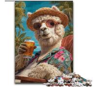 Puzzle da 1000 pezzi "Alpaca in vacanza" per adulti, 1000 pezzi, coinvolgente attività di gioco per la famiglia (dimensioni 26x38cm)