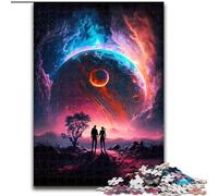 Puzzle da 1000 pezzi Amore Cosmico Planetario in legno, idea regalo per le feste, opera d'arte umoristica, opera d'arte dettagliata 50x75cm, Natale o compleanni
