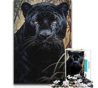 Puzzle da 1000 pezzi, analisi dello sguardo del giaguaro e giochi di logica e relax per bambini dai 14 anni in su, 50x75cm