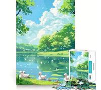 Puzzle da 1000 pezzi "Anatre del Lago Tranquillo" per adulti e ragazzi, gioco di logica, relax, taglio perfetto, articolo dei desideri di Babbo Natale (38x26cm)
