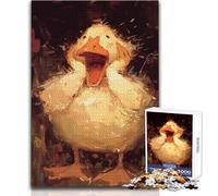 Puzzle da 1000 pezzi - Anatroccolo sorpreso che dipinge, divertimento, calma, tempo libero, stretto, senza cuciture, precisione, giocattolo, dimensioni 50x75cm